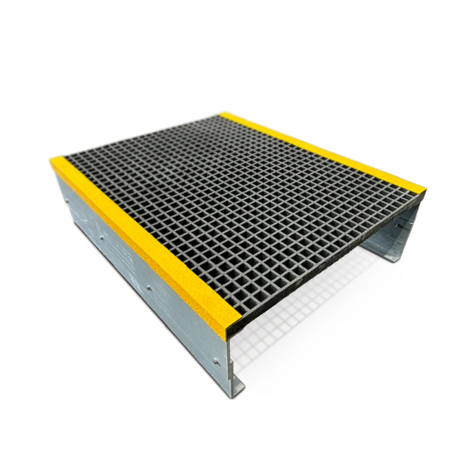 Standard Step Overs
Widths: 615–1220mm
Lengths: 465–996mm
Heights: 210, 250, 300mm
Custom Design
Made-to-measure Step Overs are engineered to safely bridge obstacles of virtually any size, ensuring safe pedestrian access routes across your facility.
Benefits of our GRP Step Overs
Slip-resistant walking surfaces
High visibility
Impact resistant
Electrical non-conductivity
Lightweight and easy to manoeuvre/install
Long-term durability and low maintenance