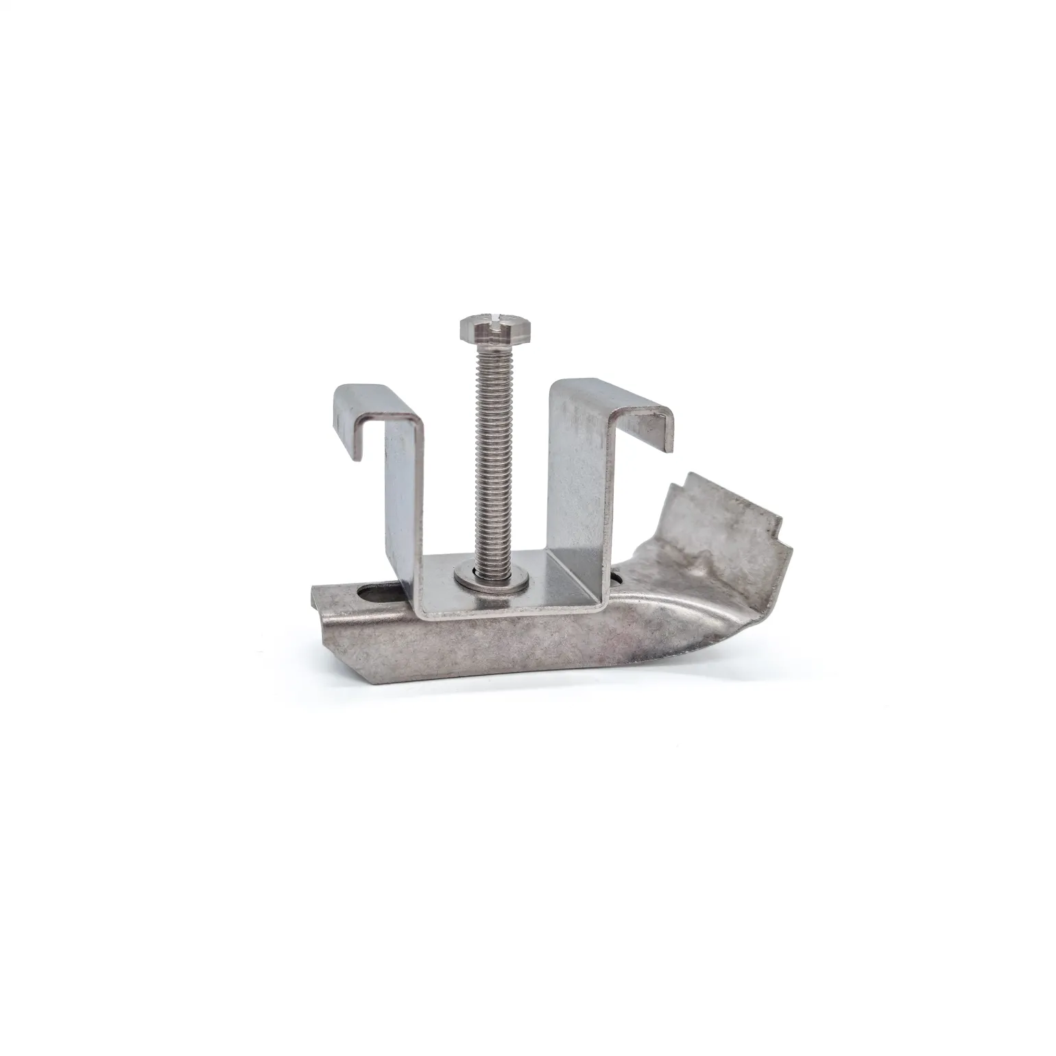 Full Clip Set (J-Clamp and M-Clip)
Complete kit includes J-Clamp, M-Clip, 50mm M8 bolt, nut, and washer
Suitable for GRP grating thickness: 25mm, 38mm, 50mm
J-Clamp slots into the underside of panels, holding them parallel to profiles for a flush fit
Works with AutoGrate, standard open mesh, mini-mesh, and solid-top grating