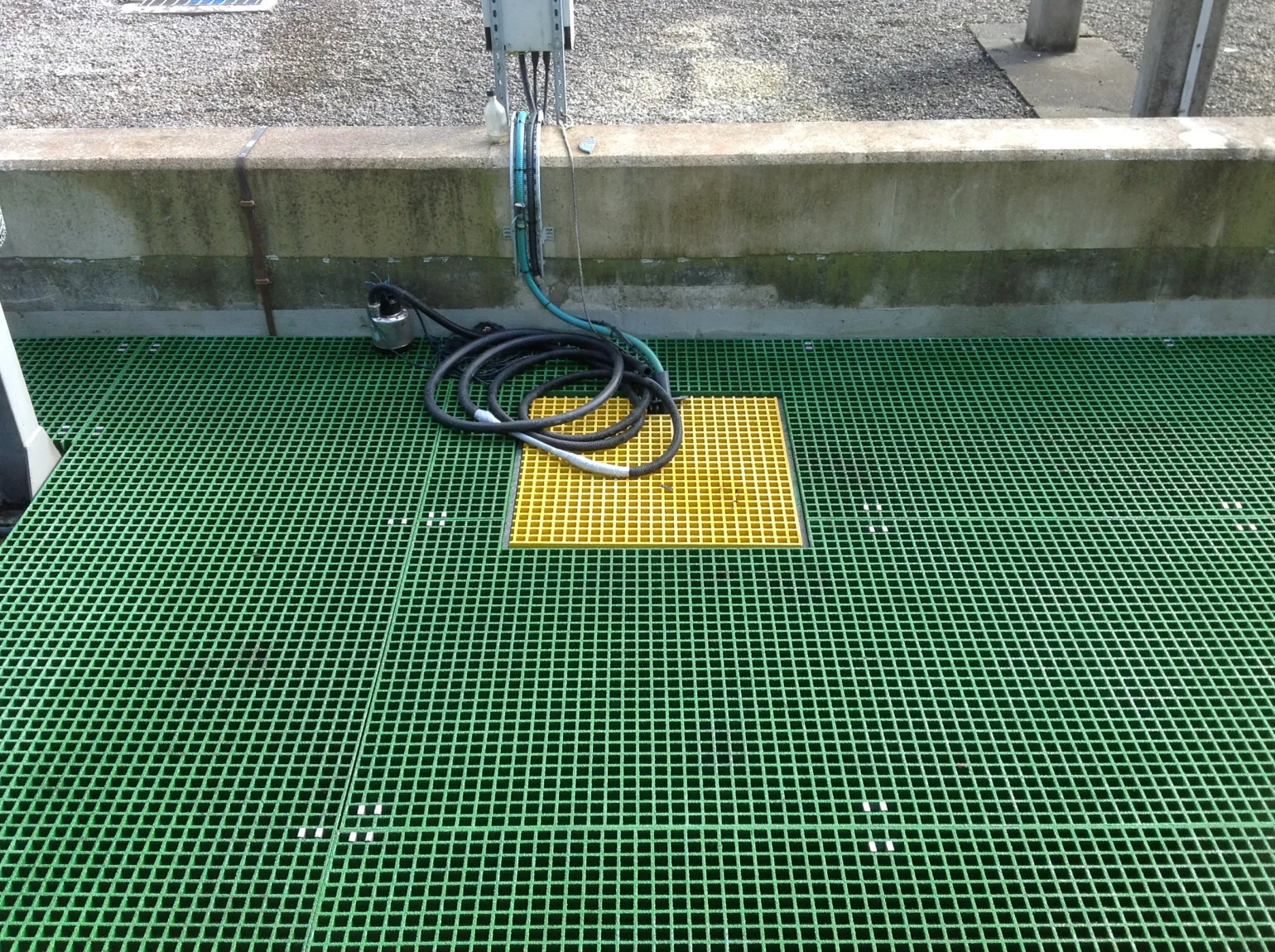 Internal Walkways & Cable Access Routes

In data halls, mezzanine levels, plant rooms and service corridors, GRP walkway products provide safe, clearly defined pedestrian routes for technicians and maintenance teams. Open mesh GRP grating panels allow airflow, cable visibility, and a slip-resistant walking surface.&nbsp;

Our Cable Troughs provide an innovative alternative to heavy precast concrete systems. &nbsp;By combining recycled plastic channels with GRP covers they help improve installation efficiency, while delivering safe, long-lasting cable access and protection.&nbsp;